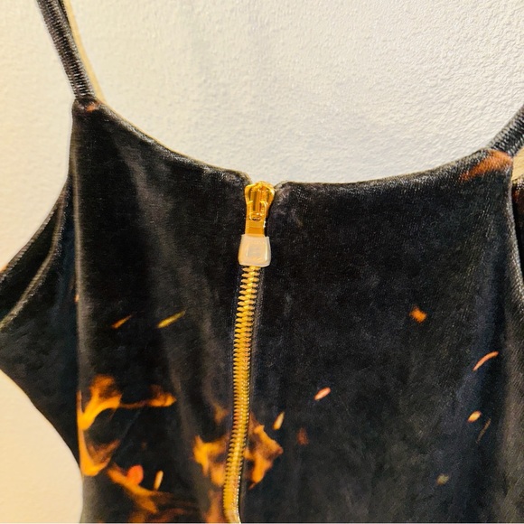 Balmain: Velvet Fire Mini Black Dress - Picture 11 of 16